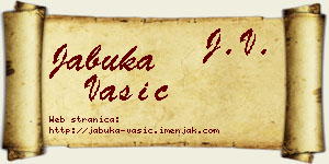 Jabuka Vasić vizit kartica